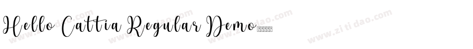 Hello Cattia Regular Demo字体转换